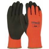 PowerGrab Thermo Hi-Vis Seamless Knit Acrylic Terry Glove with Latex MicroFinish Grip on Palm & Fingers - Large